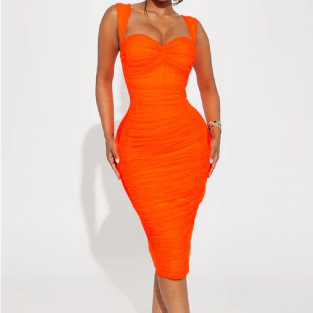 Orange Bodycon Dress